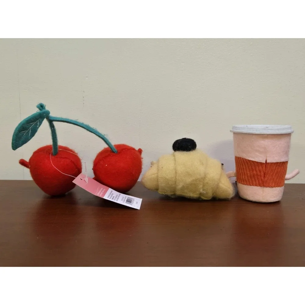 Spritz Decor Target Felt Lot Duo Cherries / Croissant / Drink Cup NWT
